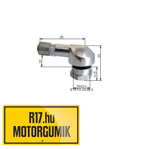 25MS 11,3 mm-es aluházas szerelhető szelep (króm)